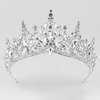 DIADEM Korona Tiara MISS GLOW ŚLUBNY srebrny cyrkonie KRYSZTAŁY