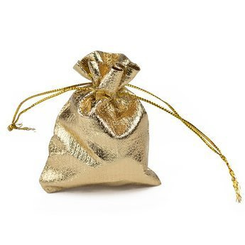 WORECZEK PREZENTOWY torebka NA PREZENT złoty 9x7cm