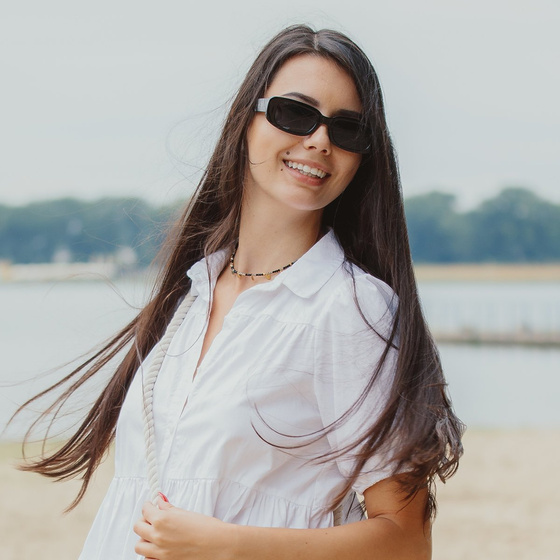 OKULARY PRZECIWSŁONECZNE czarne prostokątne RETRO