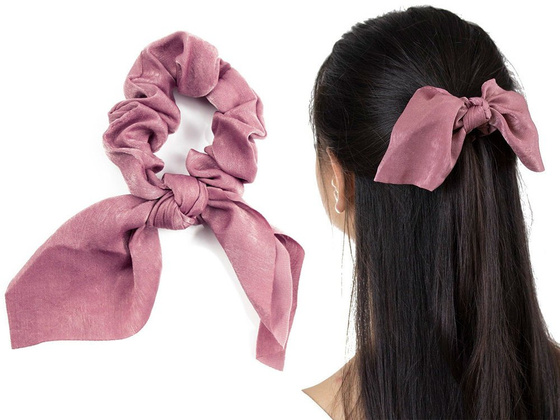 GUMKA DO WŁOSÓW brudny róż APASZKA scrunchies