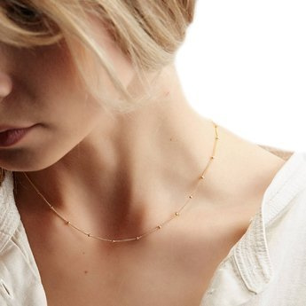 NASZYJNIK delikatny gold STAL SZLACHETNA POZŁACANA