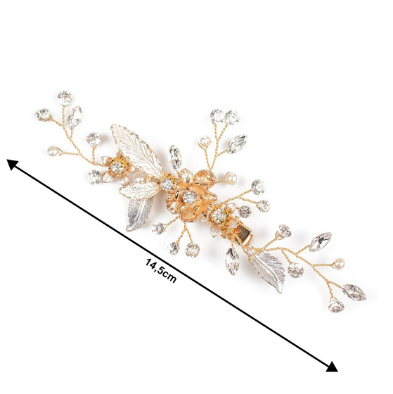 OZDOBA ŚLUBNA do włosów SPINKA do włosów ZŁOTA