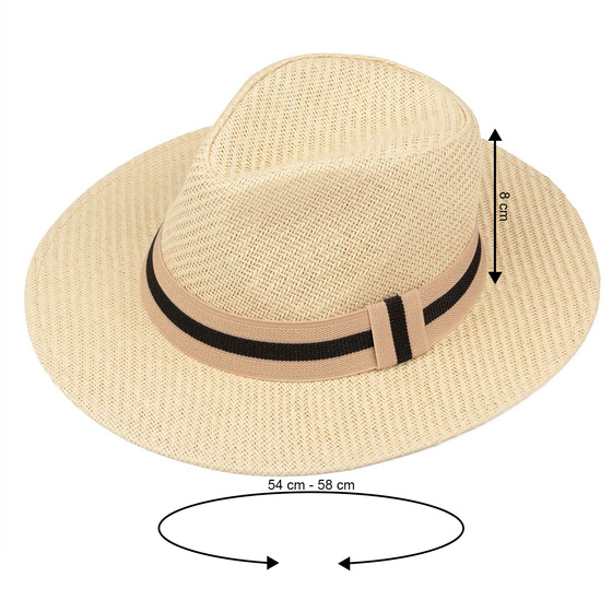 KAPELUSZ Alessio DAMSKI MĘSKI PLECIONY lato HAWANA letni PANAMA