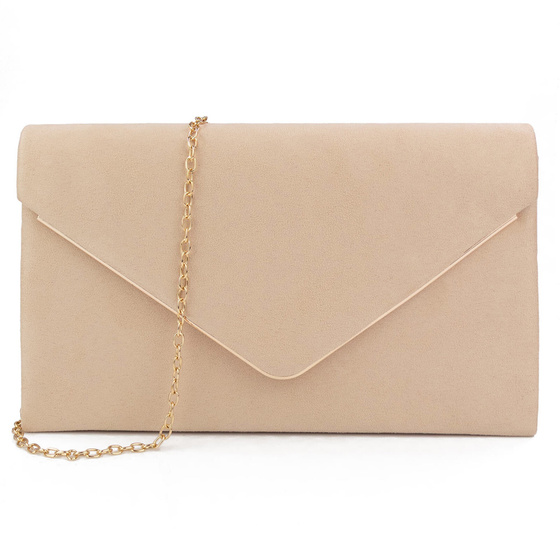 Alessio KOPERTÓWKA Zamszowa TOREBKA damska wizytowa WIECZOROWA