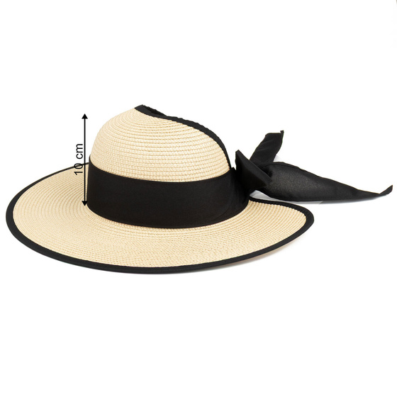 DASZEK KAPELUSZ DAMSKI Alessio słomkowy boho lato plaża KOKARDA NA KUCYK