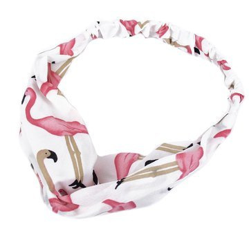 OPASKA DO WŁOSÓW biała NA GUMCE flaming TURBAN