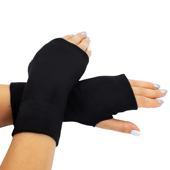 RĘKAWICZKI elastyczne gładkie MITENKI bez palców