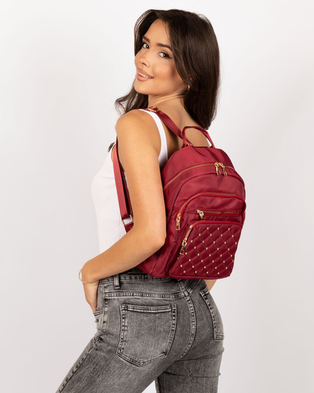 Alessio PLECAK damski POJEMNY miejski szkolny PIKOWANY torba QUILTED