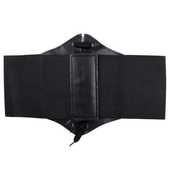 PASEK pas szeroki GORSET czarny GUMOWY SZNUROWANY rozmiar S