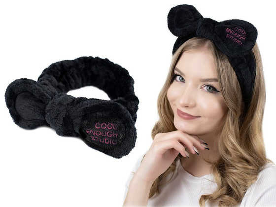 OPASKA do włosów KOSMETYCZNA do makijażu CZARNA