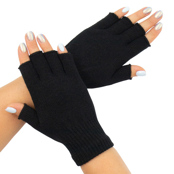 RĘKAWICZKI bez palców MITENKI krótkie gładkie