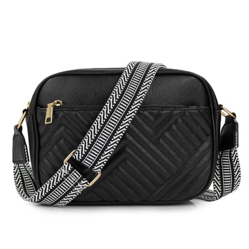 Alessio TOREBKA Damska PIKOWANA CROSSBODY na ramię PASEK QUILTED