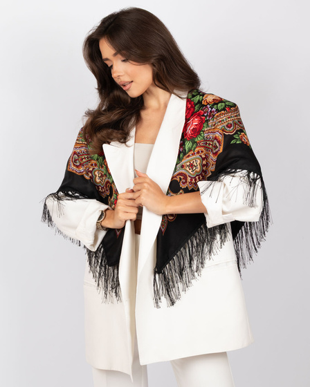 CHUSTA Ludowa Alessio GÓRALSKA Folk KWIATY DUŻA