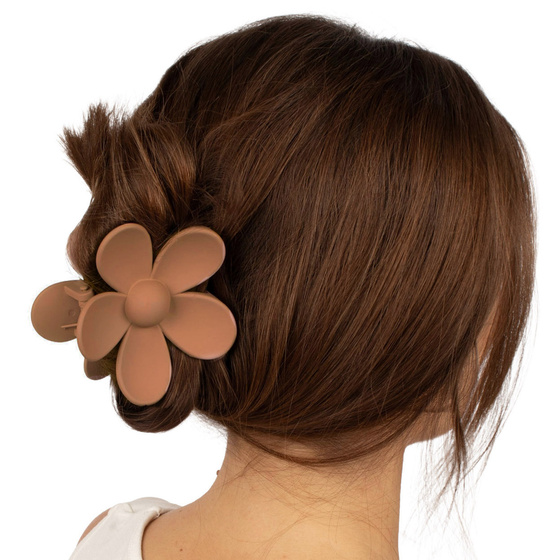 SPINKA DO WŁOSÓW duża klamra matowa klamerka żabka szczęka KWIAT