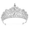 DIADEM Korona Tiara MISS GLOW ŚLUBNY srebrny cyrkonie KRYSZTAŁY