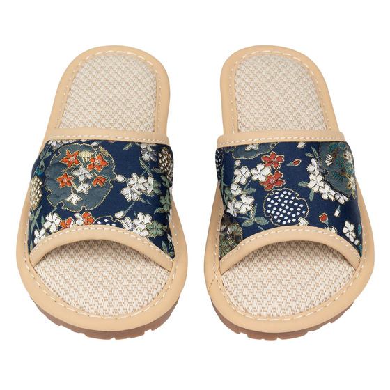 KAPCIE damskie Alessio domowe KWIATY Lekkie Miękkie FOLK r. 38-39