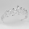 DIADEM Korona Tiara MISS GLOW ŚLUBNY srebrny cyrkonie KRYSZTAŁY