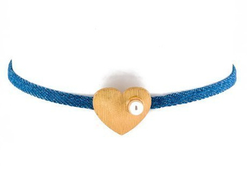 Choker NASZYJNIK drobny serce