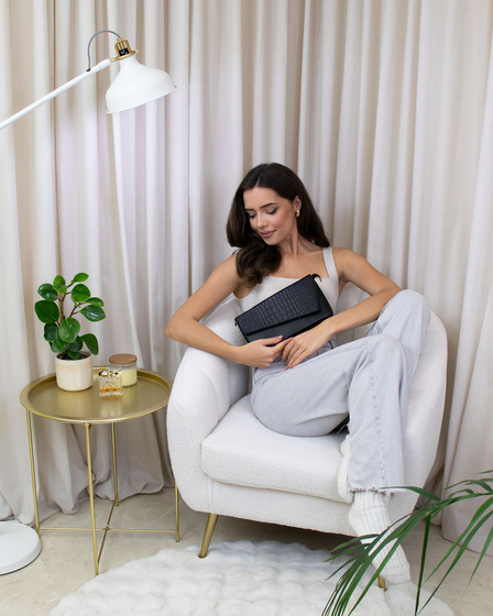 Alessio TOREBKA Damska KLASYCZNA na ramię LISTONOSZKA KOPERTÓWKA