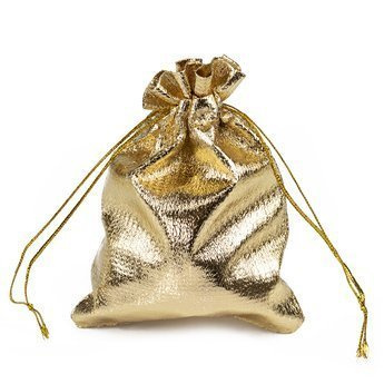 WORECZEK PREZENTOWY torebka  ZŁOTY prezent 20x15cm