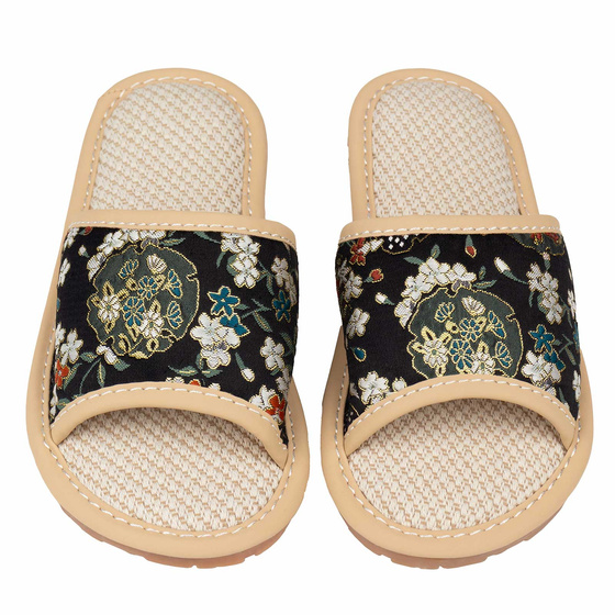 KAPCIE damskie Alessio domowe KWIATY Lekkie Miękkie FOLK r. 36-37