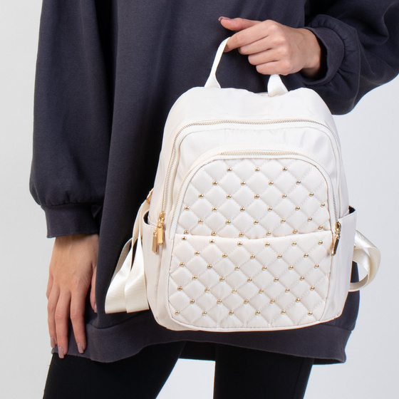 Alessio PLECAK damski POJEMNY miejski szkolny PIKOWANY torba QUILTED