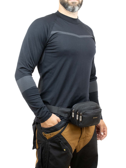 Torebka saszetka BIODRÓWKA NERKA męska POJEMNA SOLID PREMIUM