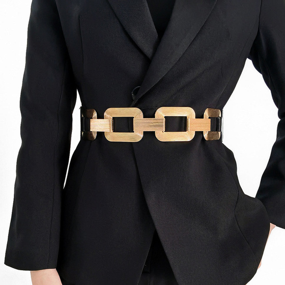 PASEK damski szeroki ELASTYCZNY PAS gumowy