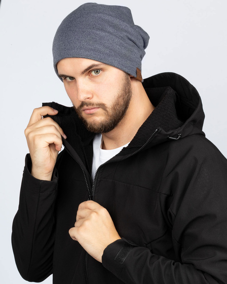 Czapka BEANIE smerfetka oversize MŁODZIEŻOWA ZIMOWA