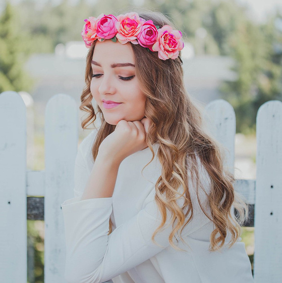 WIANEK NA GŁOWĘ piwonie KWIATY różowy ŚLUBNY