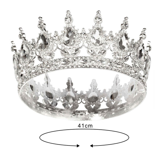 KORONA ŚLUB ozdoba do włosów diadem ŚLUBNY KRYSZTAŁY