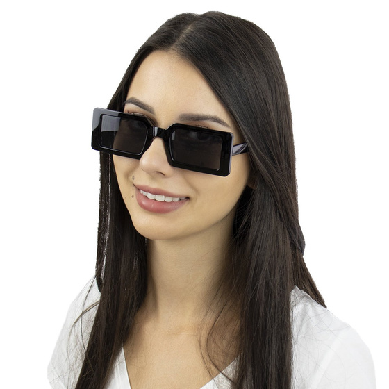 OKULARY PROSTOKĄTNE damskie PRZECIWSŁONECZNE retro