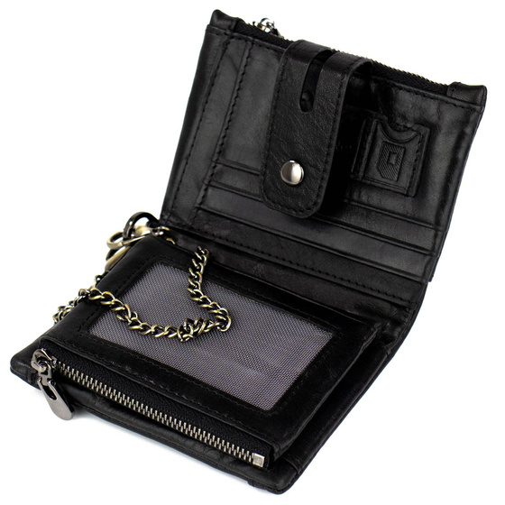 Alessio PORTFEL MĘSKI SKÓRA NATURALNA Block Kart RFID Pudełko PREZENTOWE