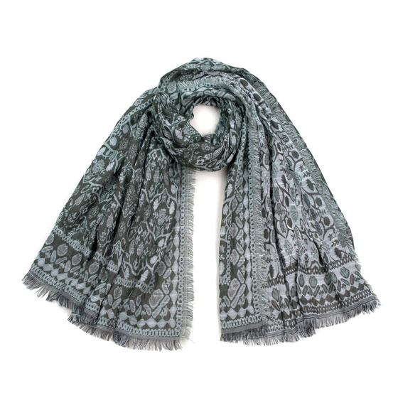 Szal pstrokaty szary