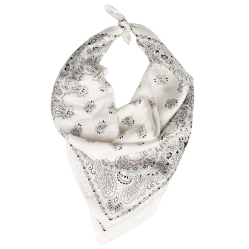 BANDAMKA BANDANA Alessio CHUSTKA CHUSTA biała DUŻA 67cmx67cm