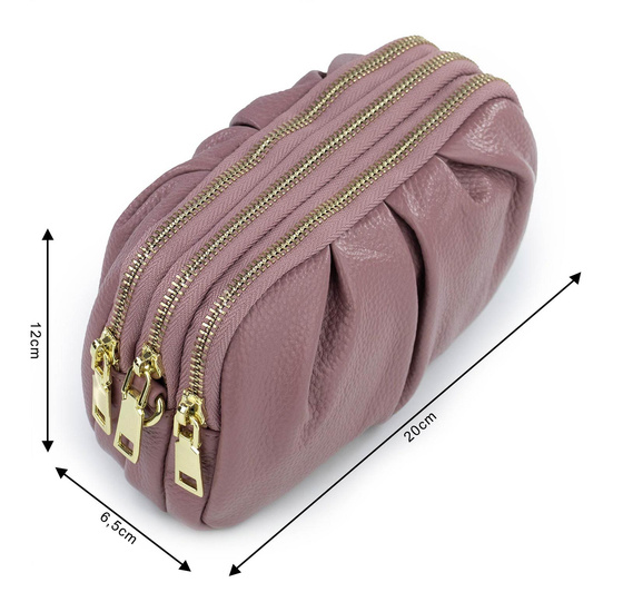 Alessio TOREBKA Damska na ramię CROSSBODY mała SKÓRA NATURALNA