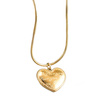 Naszyjnik STAL SZLACHETNA POZŁACANA serce LINKA