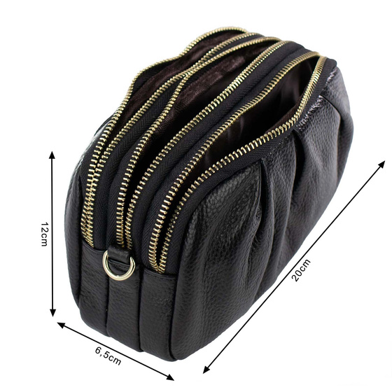 Alessio TOREBKA Damska na ramię CROSSBODY mała SKÓRA NATURALNA