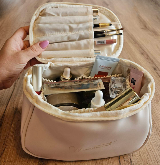 KOSMETYCZKA podróżna KUFEREK duża DAMSKA ORGANIZER na kosmetyki