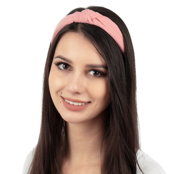 OPASKA DO WŁOSÓW różowa WĘZEŁ szeroka TURBAN