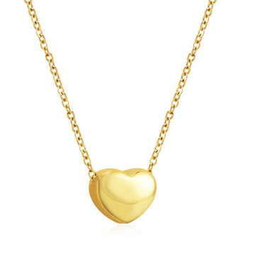 Naszyjnik STAL SZLACHETNA POZŁACANA serduszko