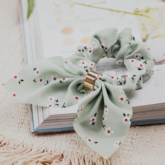 GUMKA do włosów FROTKA apaszka SCRUNCHIES miętowa