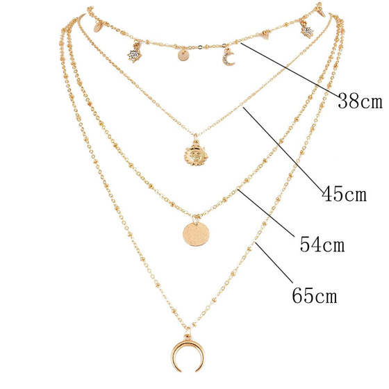 CHOKER NASZYJNIK złoty KSIĘŻYC SŁOŃCE cyrkonie