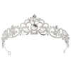 OZDOBA do włosów KORONA diadem TIARA ŚLUBNA srebrna