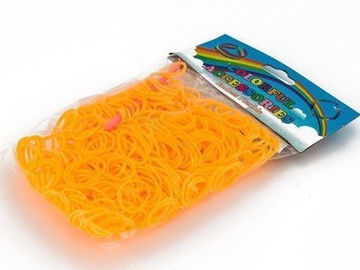 GUMKI ZESTAW LOOM BAND 600 szt. - CE - PRZEBADANE W POLSCE !!! POMARANCZ