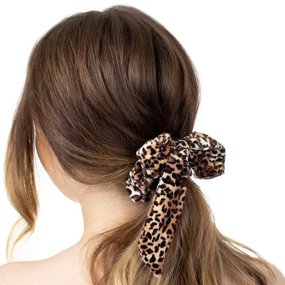 GUMKA DO WŁOSÓW apaszka SCRUNCHIES frotka PANTERKA