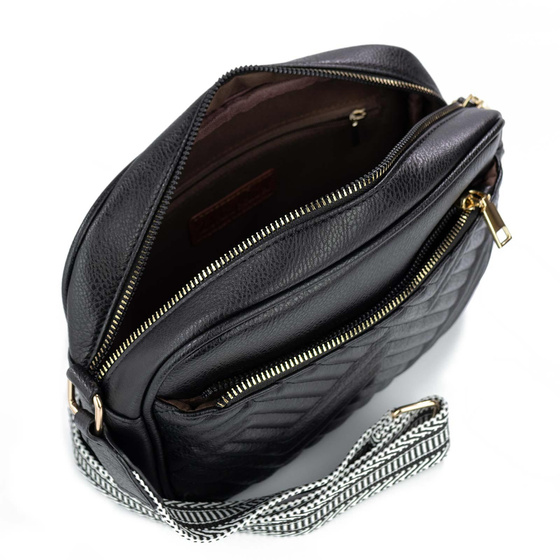 Alessio TOREBKA Damska PIKOWANA CROSSBODY na ramię PASEK QUILTED