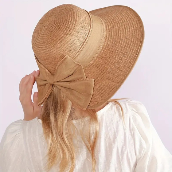 KAPELUSZ DAMSKI Alessio słomkowy boho lato plaża KOKARDA słomiany