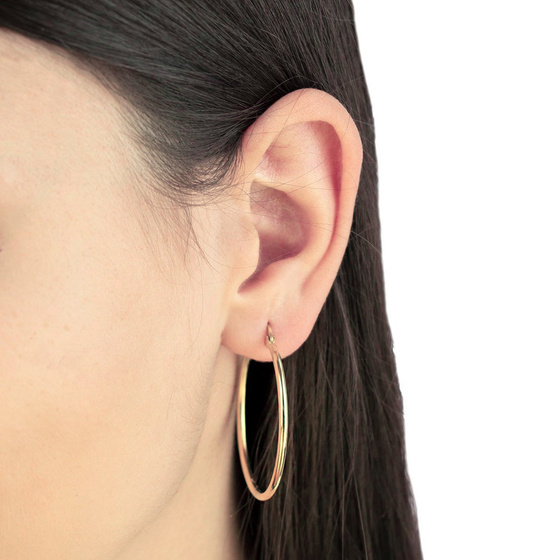 Kolczyki KOŁA kółka STAL SZLACHETNA POZŁACANA