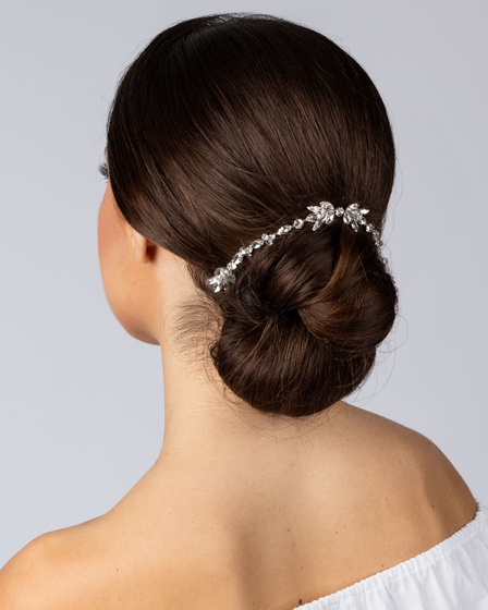 OZDOBA DO WŁOSÓW srebrna ŚLUBNA grzebyk cyrkonie